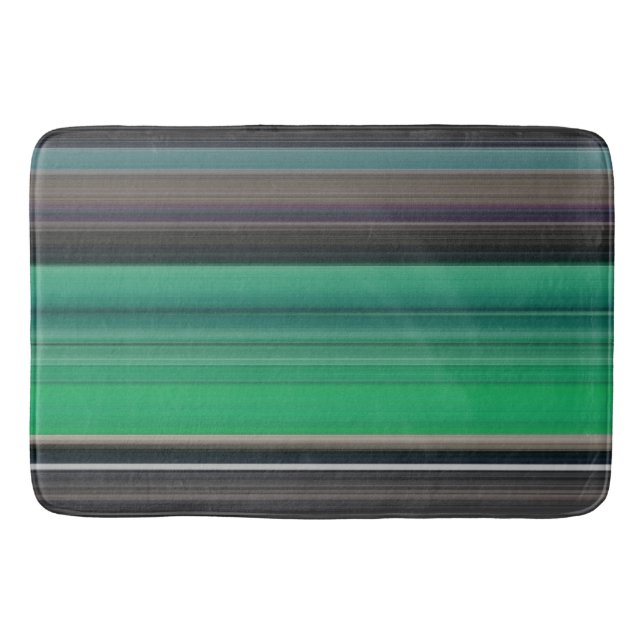 Abstract #1: Green and grey Bath Mat (Front)