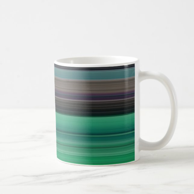 Abstract #1: Green and grey Coffee Mug (Right)
