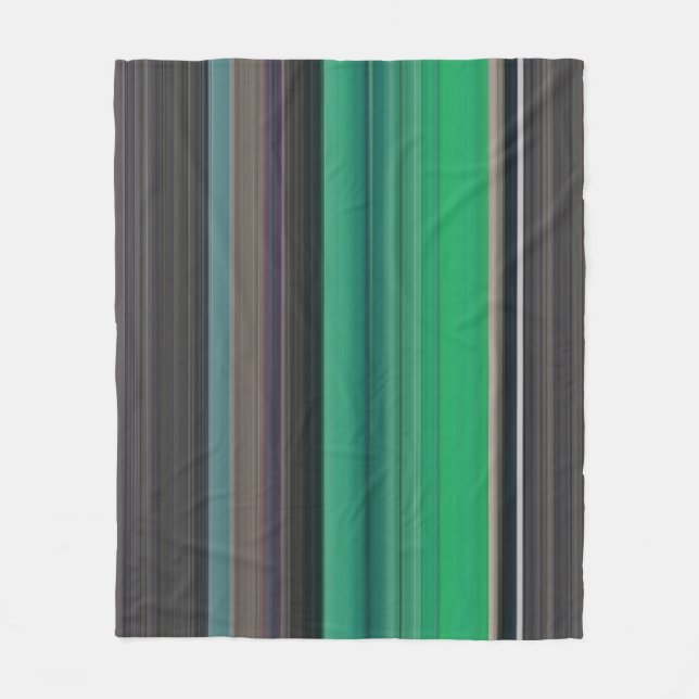 Abstract #1: Green and grey Fleece Blanket (Front)