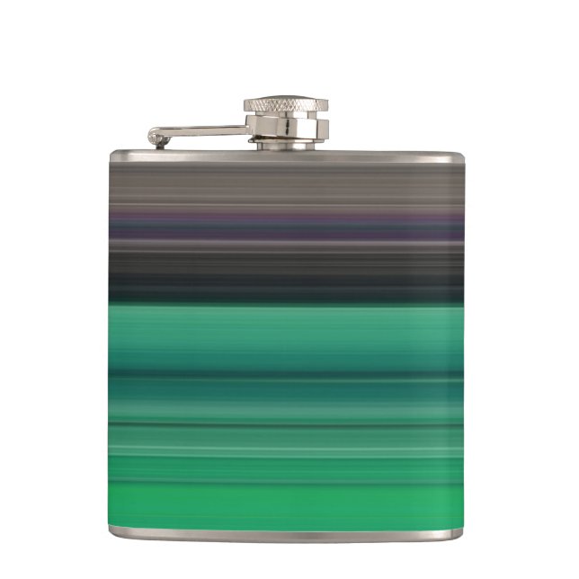 Abstract #1: Green and grey Hip Flask (Front)