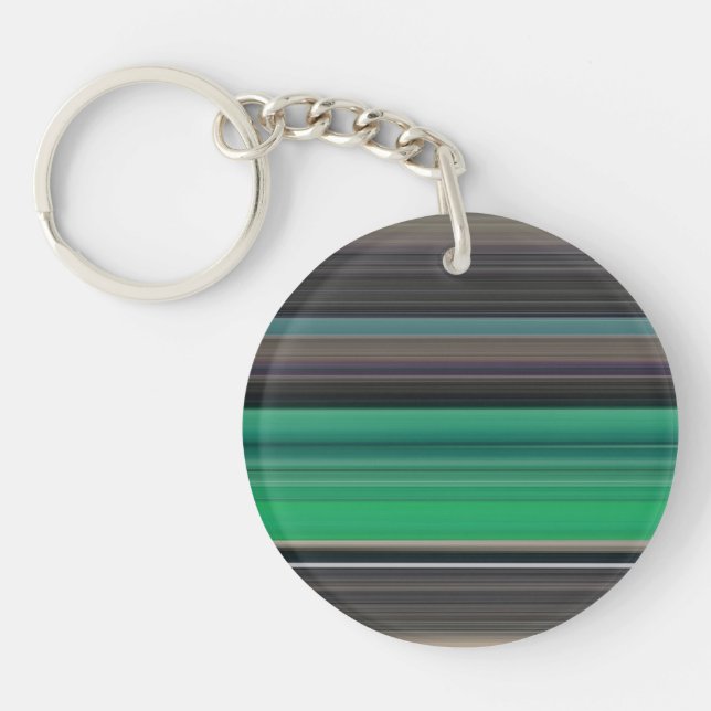 Abstract #1: Green and grey Key Ring (Front)