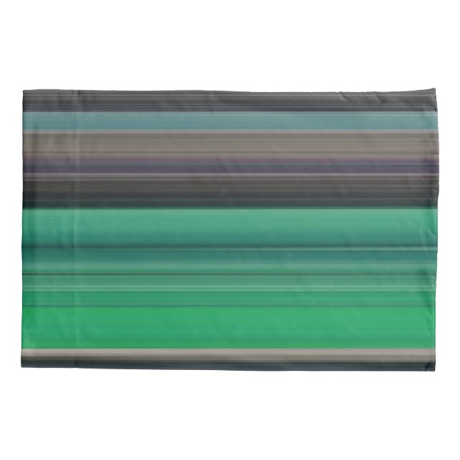 Abstract #1: Green and grey Pillowcase (Back)