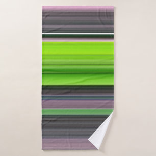 Abstract #1: Lime and grey Bath Towel