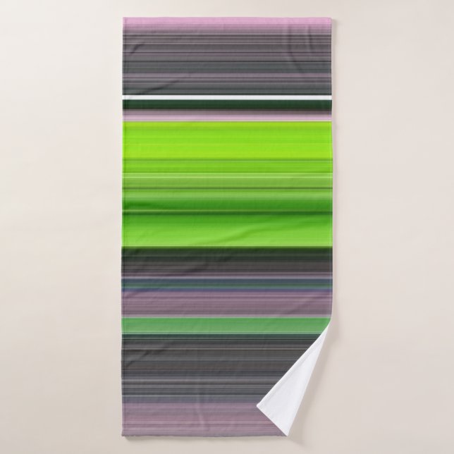 Abstract #1: Lime and grey Bath Towel (Bath Towel)