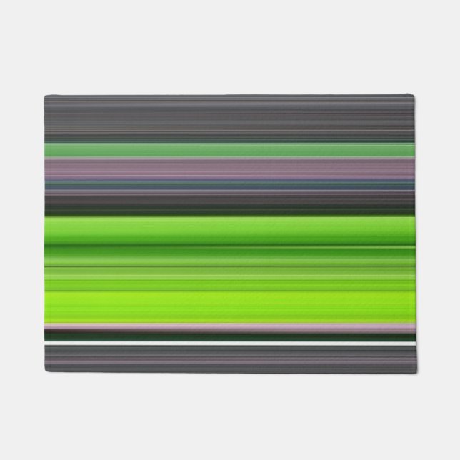 Abstract #1: Lime and grey Doormat (Front)