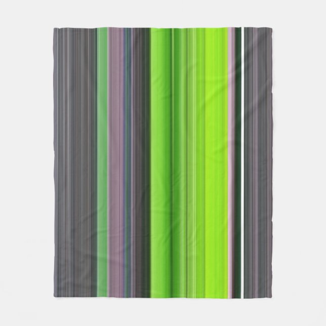 Abstract #1: Lime and grey Fleece Blanket (Front)