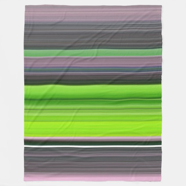 Abstract #1: Lime and grey Fleece Blanket (Front)