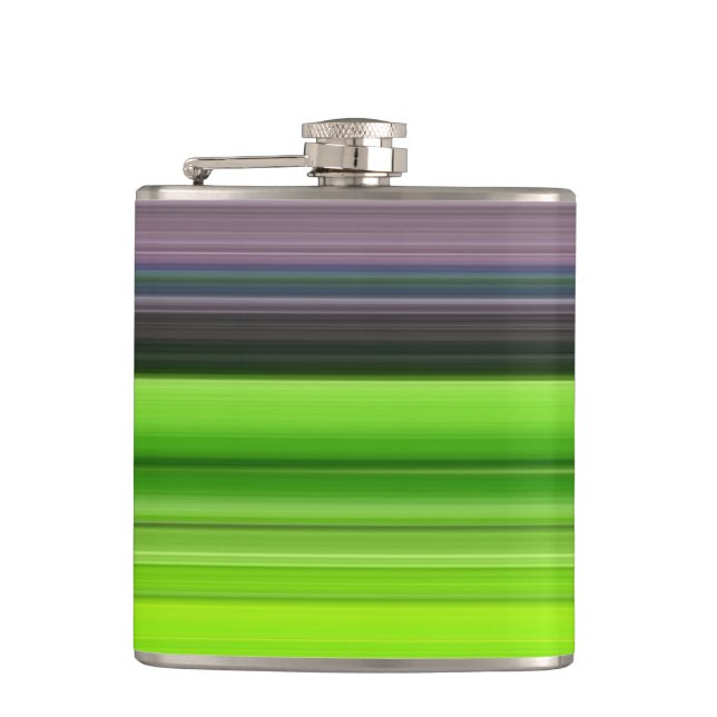 Abstract #1: Lime and grey Hip Flask (Front)