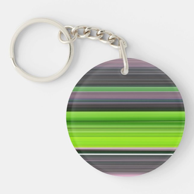 Abstract #1: Lime and grey Key Ring (Front)