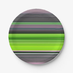Abstract #1: Lime and grey Paper Plate