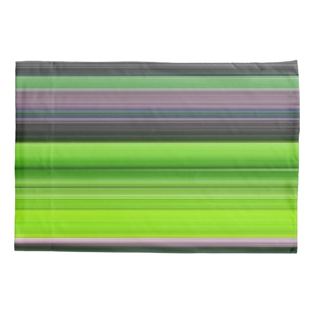 Abstract #1: Lime and grey Pillowcase (Back)