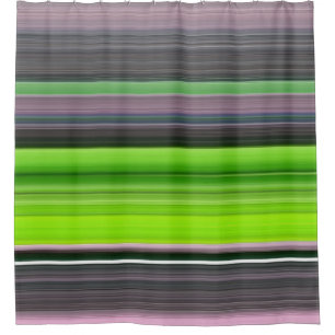 Abstract #1: Lime and grey Shower Curtain