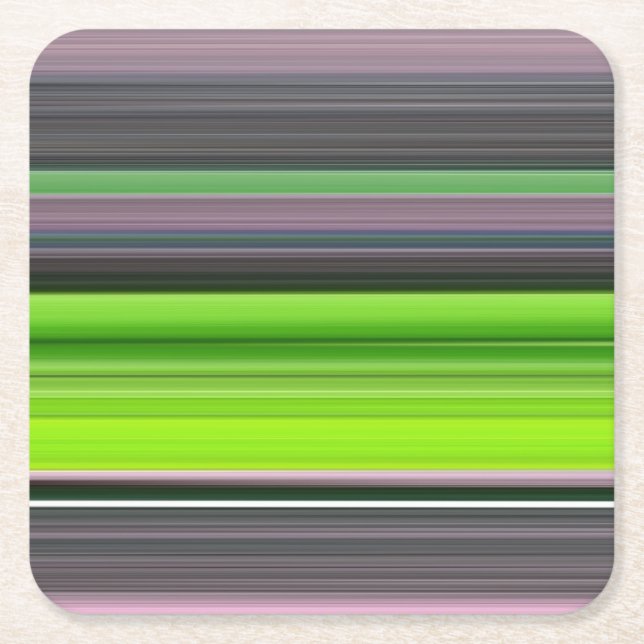 Abstract #1: Lime and grey Square Paper Coaster (Front)