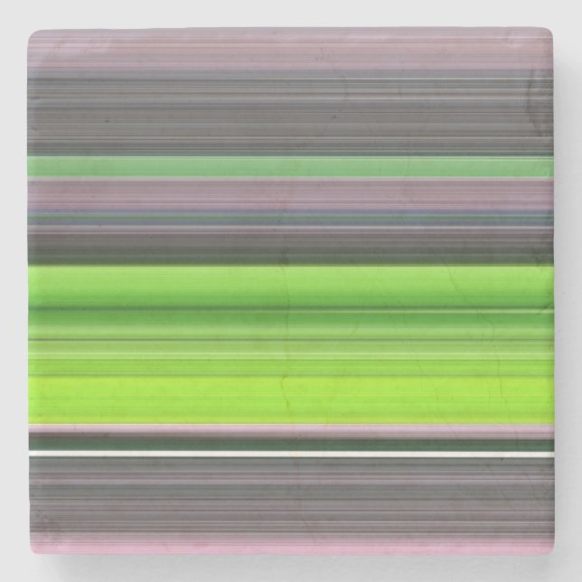 Abstract #1: Lime and grey Stone Coaster (Front)