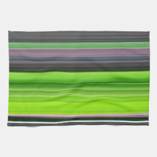 Abstract #1: Lime and grey Tea Towel