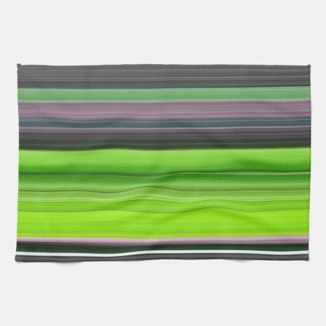 Abstract #1: Lime and grey Tea Towel (Horizontal)