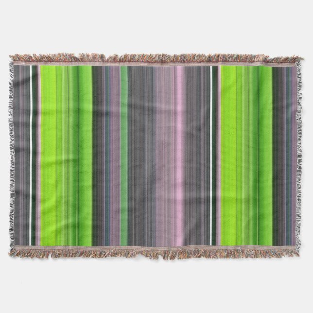 Abstract #1: Lime and grey Throw Blanket (Front)