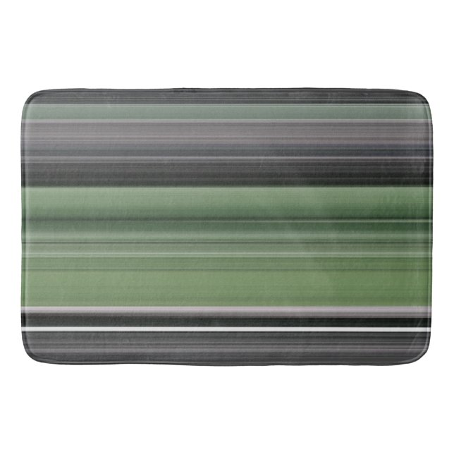 Abstract #1: Olive green and grey Bath Mat (Front)