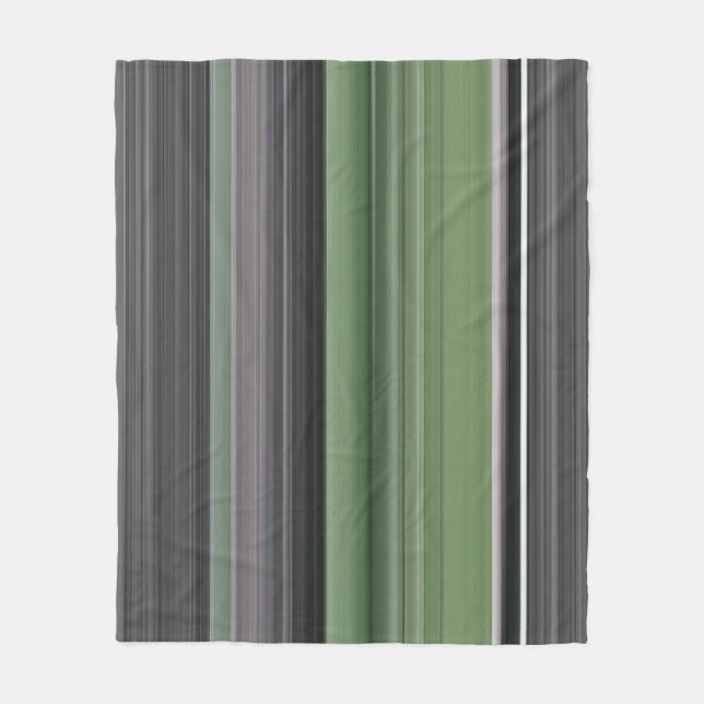 Abstract #1: Olive green and grey Fleece Blanket (Front)