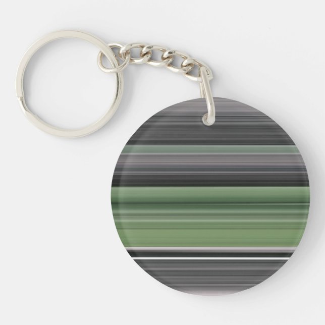 Abstract #1: Olive green and grey Key Ring (Front)