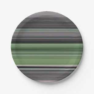 Abstract #1: Olive green and grey Paper Plate