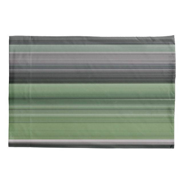 Abstract #1: Olive green and grey Pillowcase (Back)