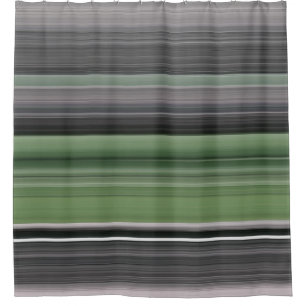 Abstract #1: Olive green and grey Shower Curtain