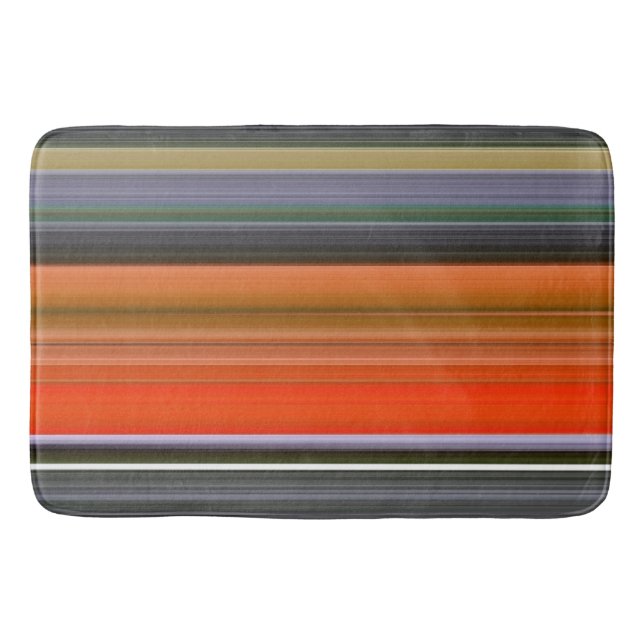 Abstract #1: Orange and grey Bath Mat (Front)