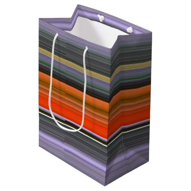 Abstract #1: Orange and grey Medium Gift Bag (Front Angled)