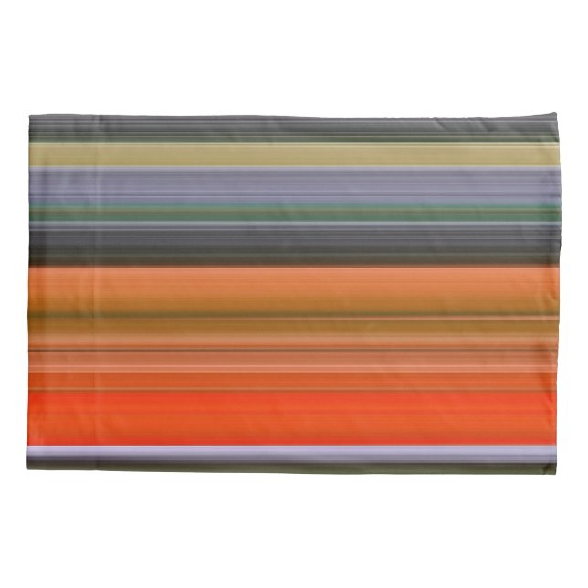 Abstract #1: Orange and grey Pillowcase (Back)