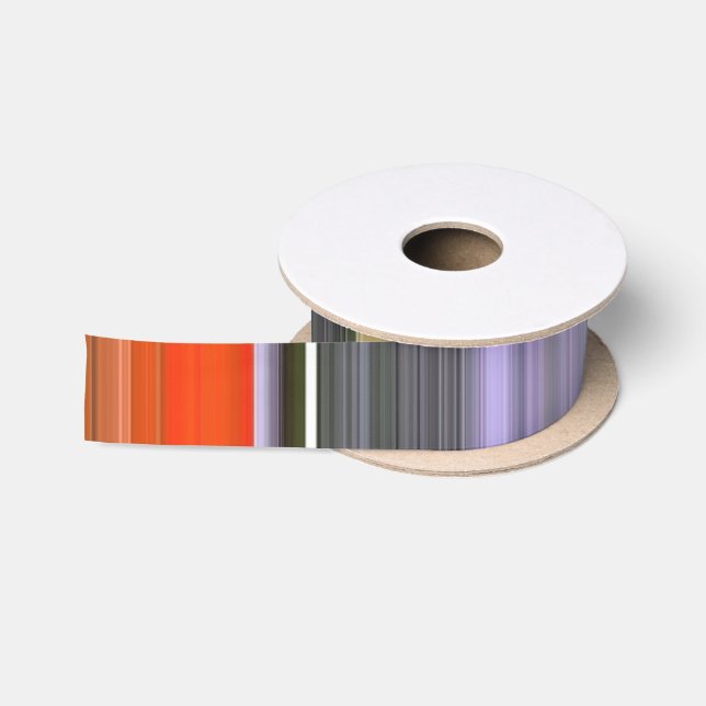 Abstract #1: Orange and grey Satin Ribbon (Spool)