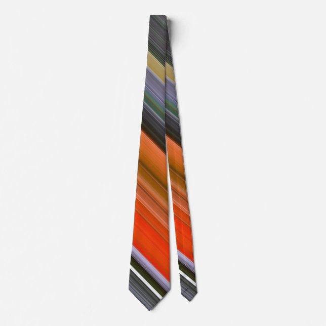 Abstract #1: Orange and grey Tie (Front)