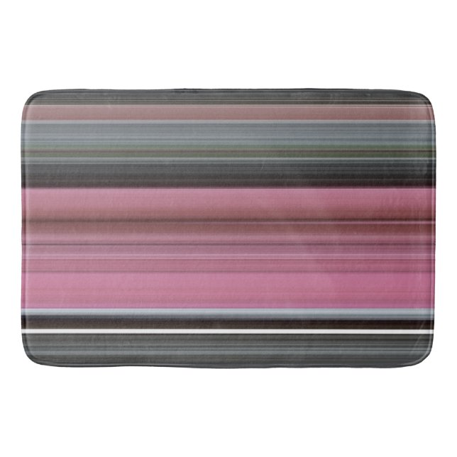 Abstract #1: Pink and grey Bath Mat (Front)
