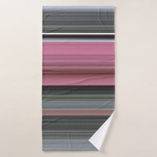 Abstract #1: Pink and grey Bath Towel