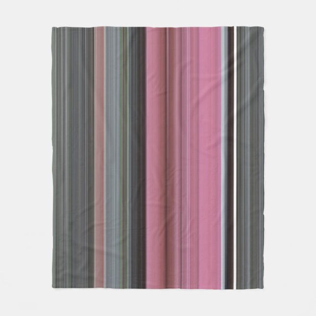 Abstract #1: Pink and grey Fleece Blanket (Front)