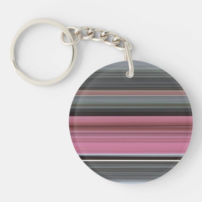 Abstract #1: Pink and grey Key Ring (Front)