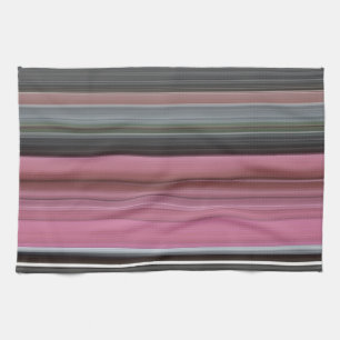 Abstract #1: Pink and grey Tea Towel