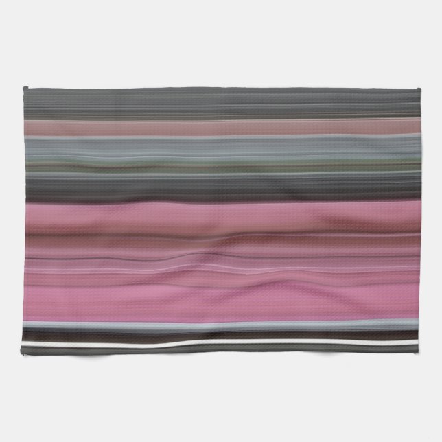 Abstract #1: Pink and grey Tea Towel (Horizontal)