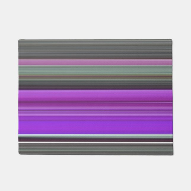 Abstract #1: Purple and grey Doormat (Front)
