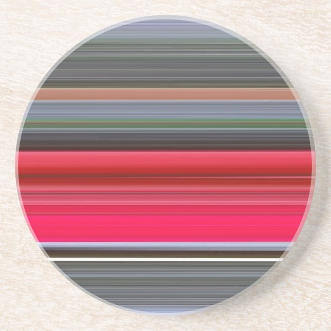 Abstract #1: Red and Gray Coaster (Front)