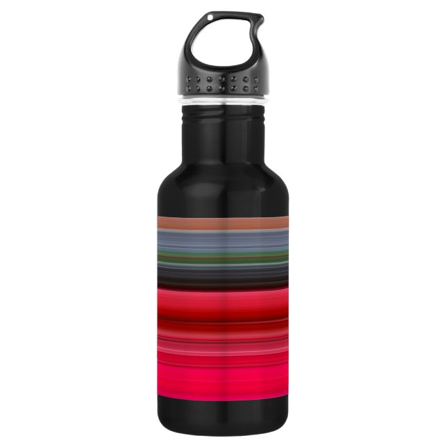 Abstract #1: Red and Grey 532 Ml Water Bottle (Front)