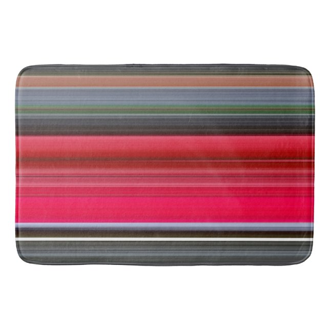 Abstract #1: Red and Grey Bath Mat (Front)