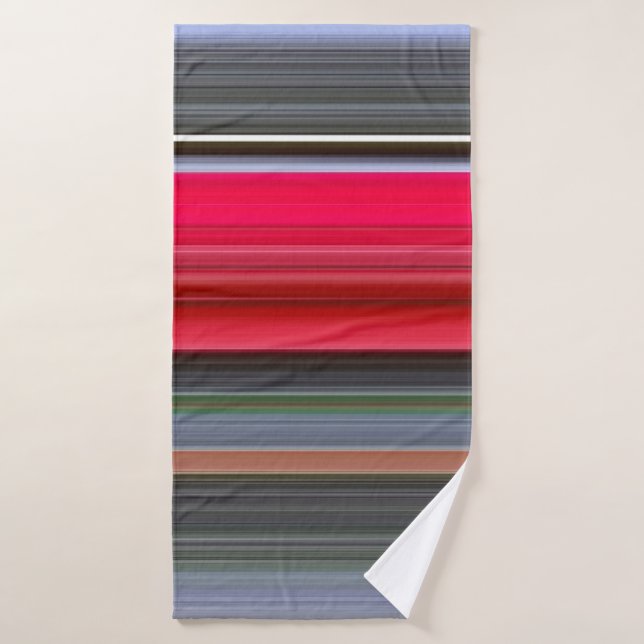 Abstract #1: Red and Grey Bath Towel (Bath Towel)