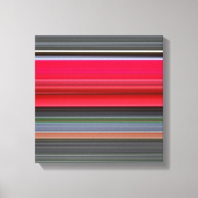 Abstract #1: Red and Grey Canvas Print (Front)