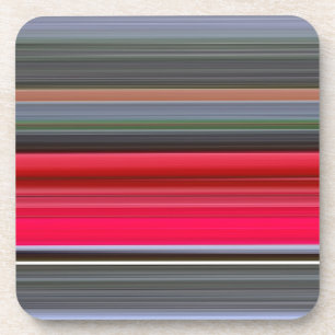 Abstract #1: Red and Grey Coaster