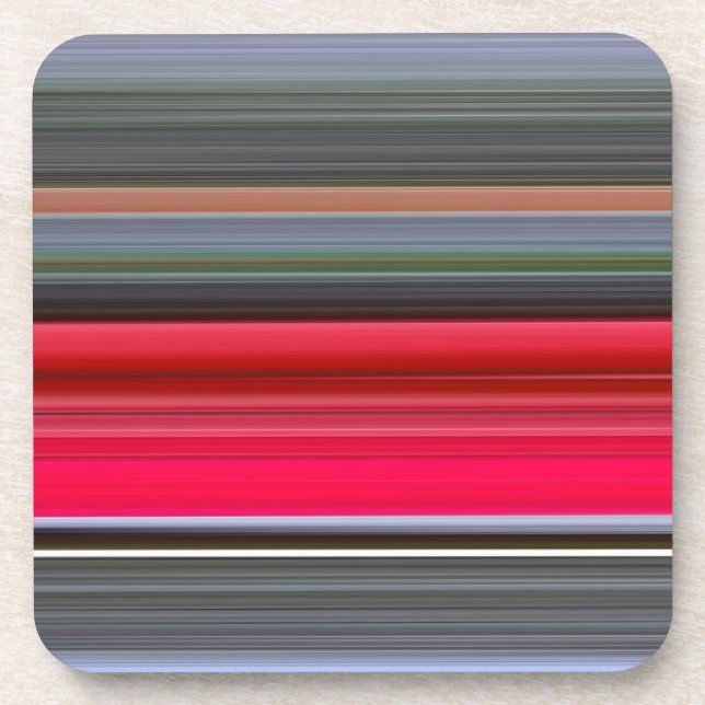 Abstract #1: Red and Grey Coaster (Front)