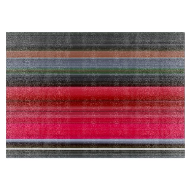 Abstract #1: Red and Grey Cutting Board (Front)
