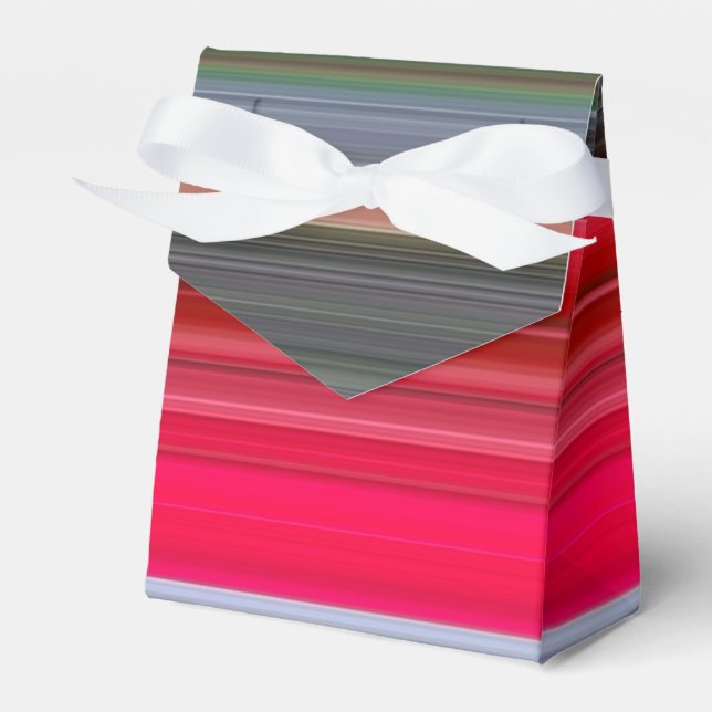Abstract #1: Red and Grey Favour Box (Front Side)