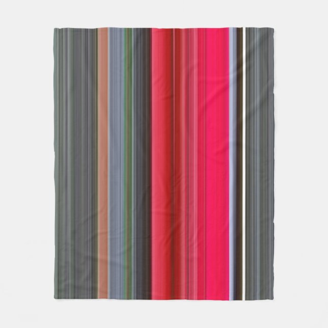 Abstract #1: Red and Grey Fleece Blanket (Front)