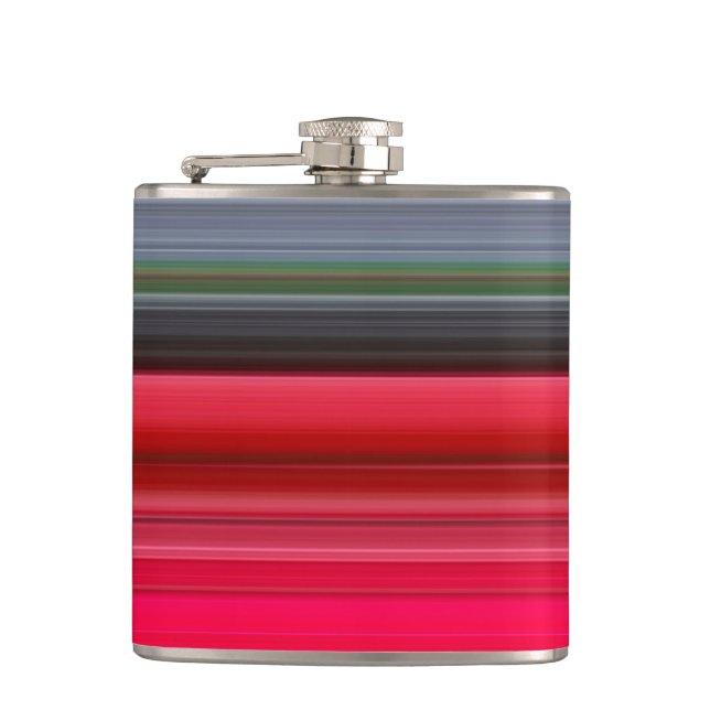 Abstract #1: Red and Grey Hip Flask (Front)